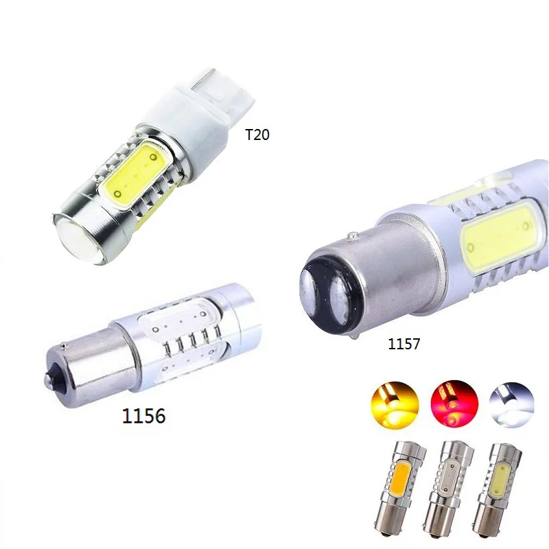 Светодиодная лампа 1157 1156 T20 DC12V COB 5S 7 5 Вт высокая мощность авто задний ход белый