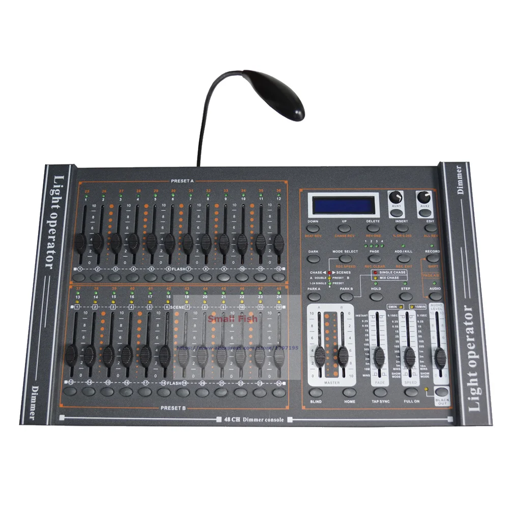 1 шт./лот быстрая доставка 48 канальная DMX512 диммерная консоль для