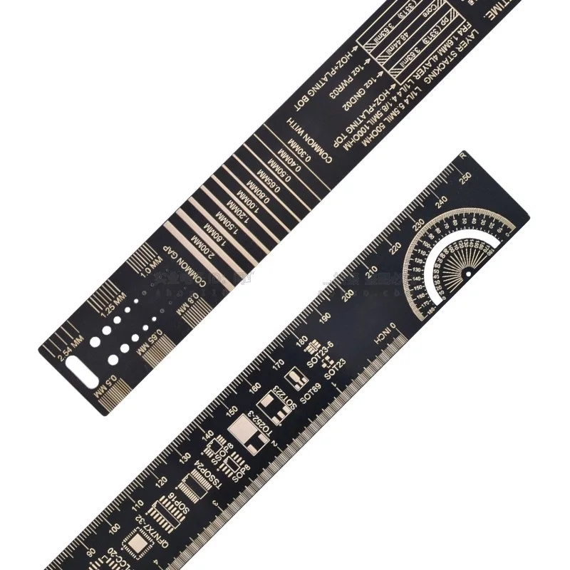 Многофункциональная линейка PCB 25 см 10 дюймов измерительный инструмент чип