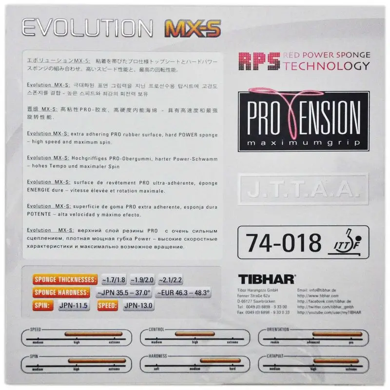 Новинка Tibhar Evolution Pro Mx s/el s/fx s ракетки для настольного тенниса резиновая ракетка