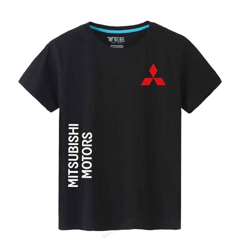 Новое поступление на лето мужские футболки Mitsubishi футболка motors Unisxe с коротким