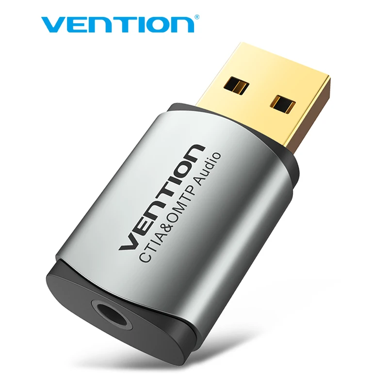 

Vention USB Sound Card External USB to AUX Jack 3.5mm Earphone Adapter Audio Mic Sound Card 7.1for Laptop Computer Sound Card