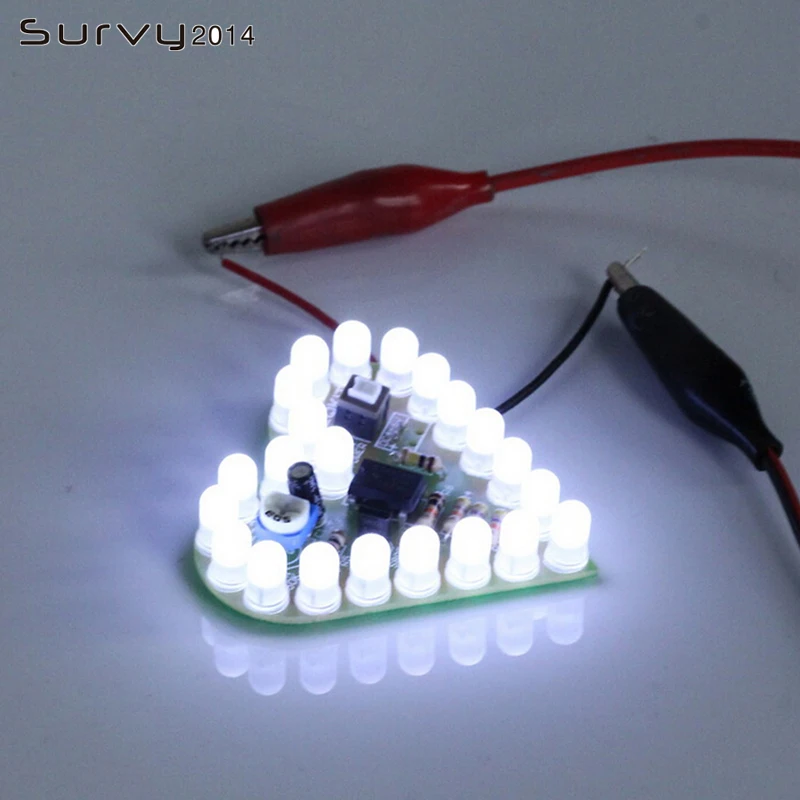 DIY Kit сердце Форма охлаждающаяся Лампа Комплект DC 4V 6V Дыхание светодиодный люкс