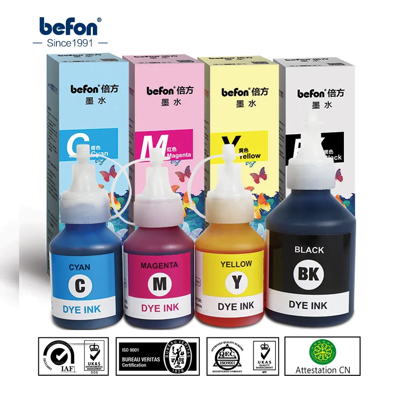 

befon Refilled Dye Ink Kit Compatible for Brother TN DCP-T300 T300 500W 500 T700W T700 T800W Inkjet Printer Ink