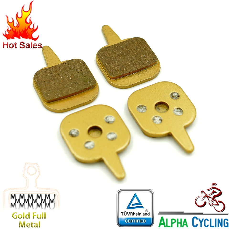 

Велосипедные дисковые Тормозные колодки для диск IO тормоза, для гигантского MTB велосипеда, Золотой полностью металлический, 2 пары