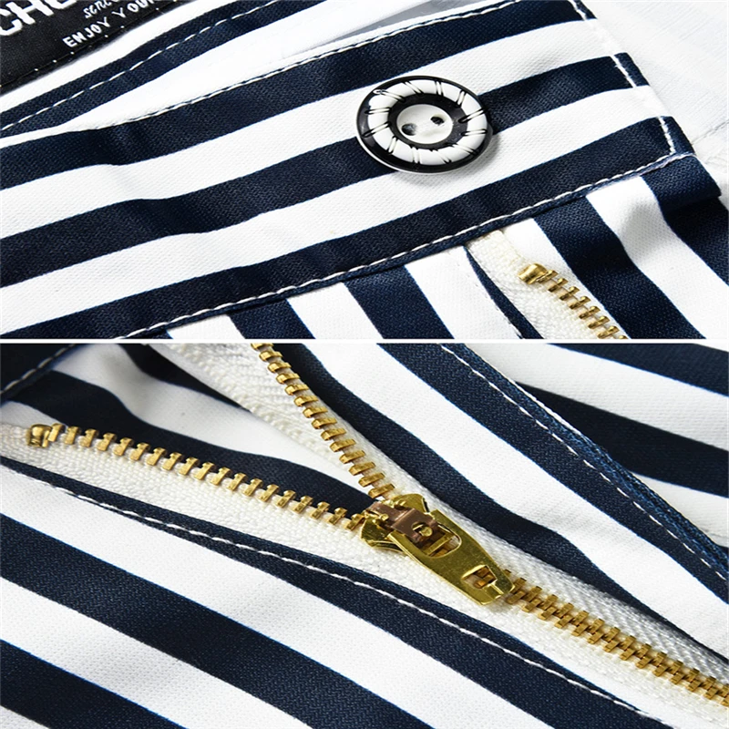 Полосатые мужские брюки высокого качества Азиатские размеры 29-38 модные