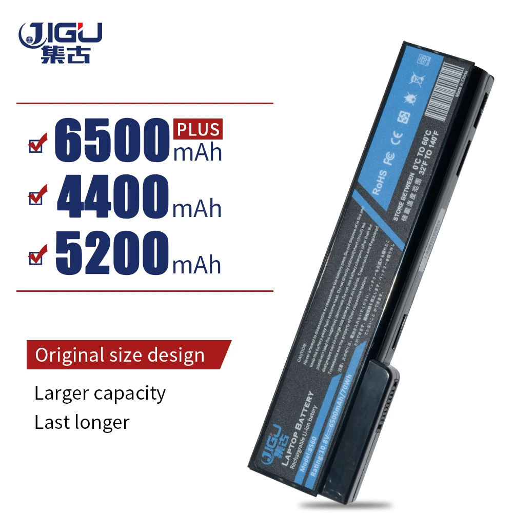 Аккумулятор JIGU для ноутбука HP ProBook 6460b 6360b 6465b 6470b 6475b 6560b 6565b 6570b EliteBook 8460p 8470p 8560p