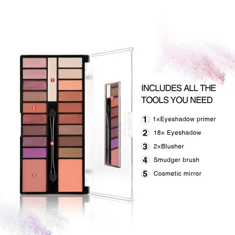 20 видов цветов Палитра теней для век Косметика водостойкая длительное мерцание