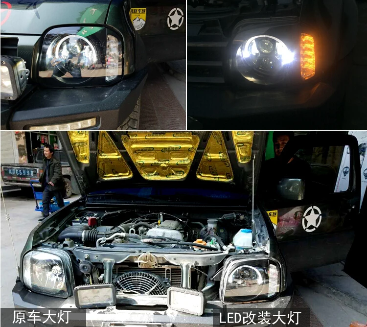 Кроссовые автомобильные аксессуары 4X4 JIMNY проектор светодиодный ангельские глазки налобный фонарь для SUZUKI