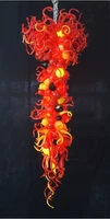 art glass chandelier ceul certificate led light blitz in orange baubles ribbons 100 hand blown glass chandelier