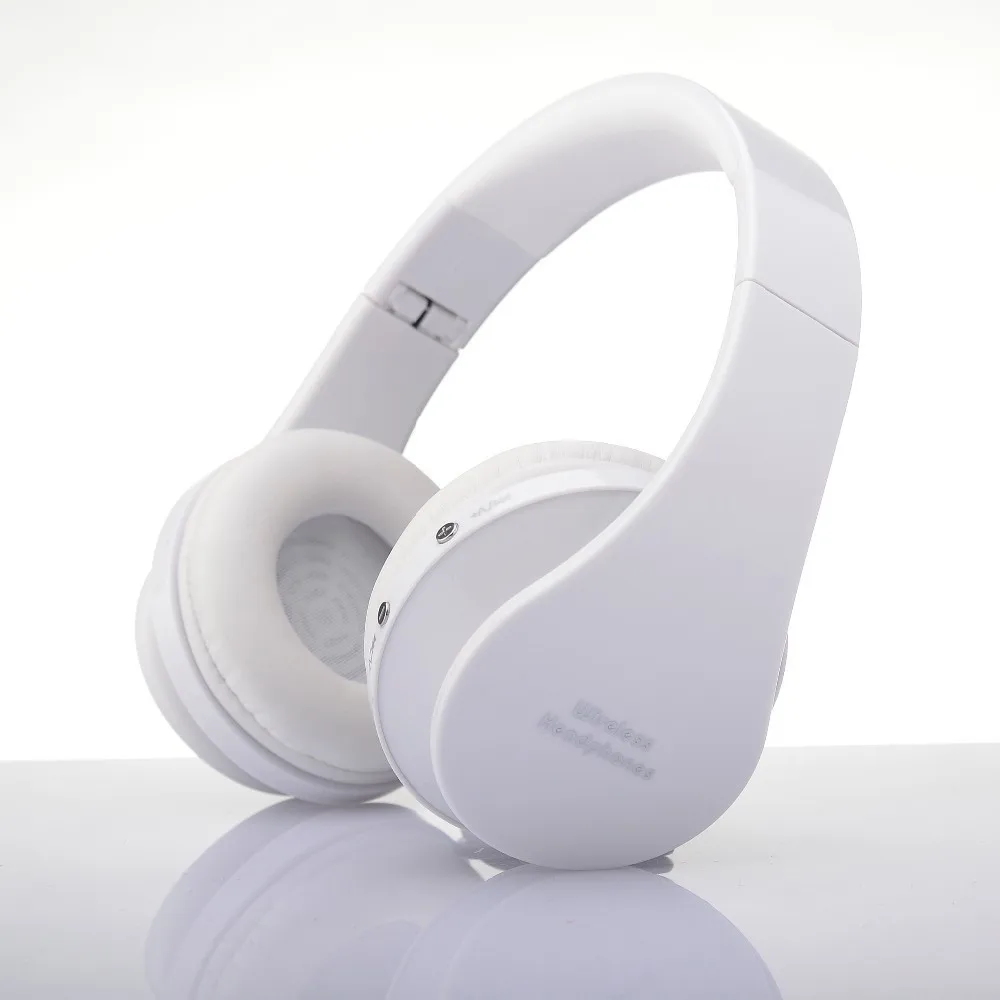 White Color Складные HiFi Bluetooth Наушники Накладные наушники проводные/беспроводные наушники Складные стерео игровая гарнитура геймер регулируемые наушники - Цвет: White Color