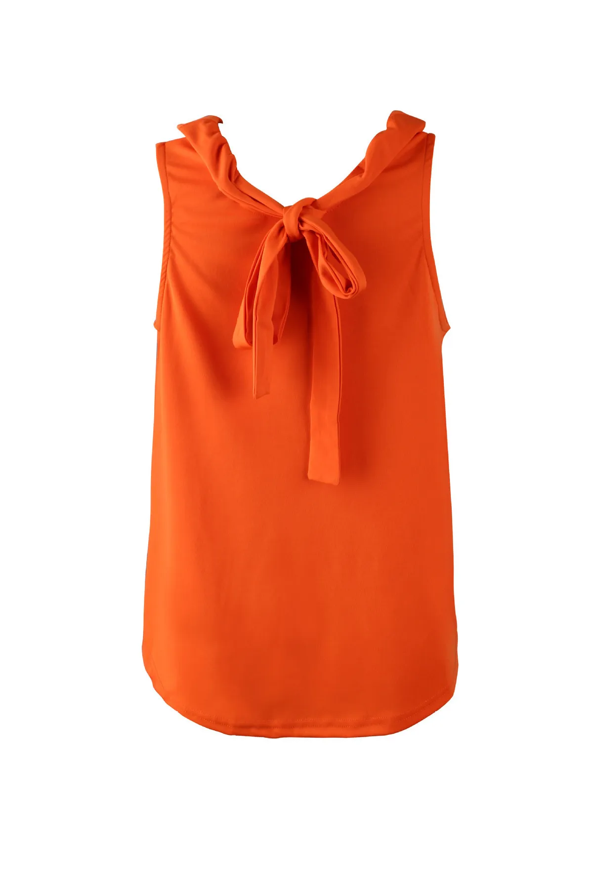 Элегантный рюшами Шея с бантом сзади Шифоновая блузка Для женщин рукавов