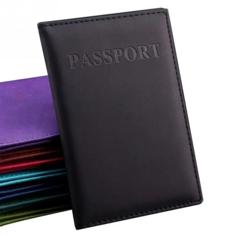8 Colors Unisex Portable Passport Holder Immitation Leather Women Men Travel Cover Card Case | Багаж и сумки