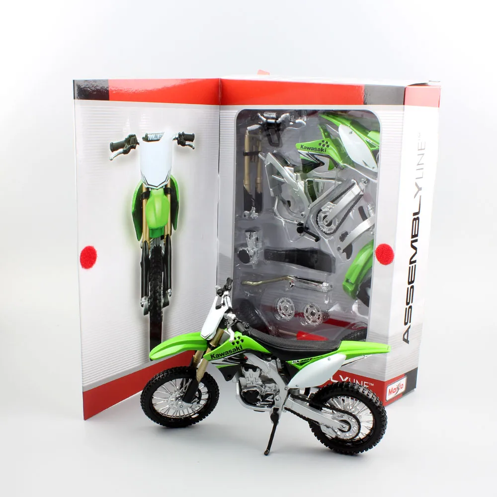 

1:12 Scale Maisto Kids Kawasaki KX 450F Assembly Line Motorcycle Model Moto Bike Diecast Off Road Dirt Gifts DIY Motocross Toys