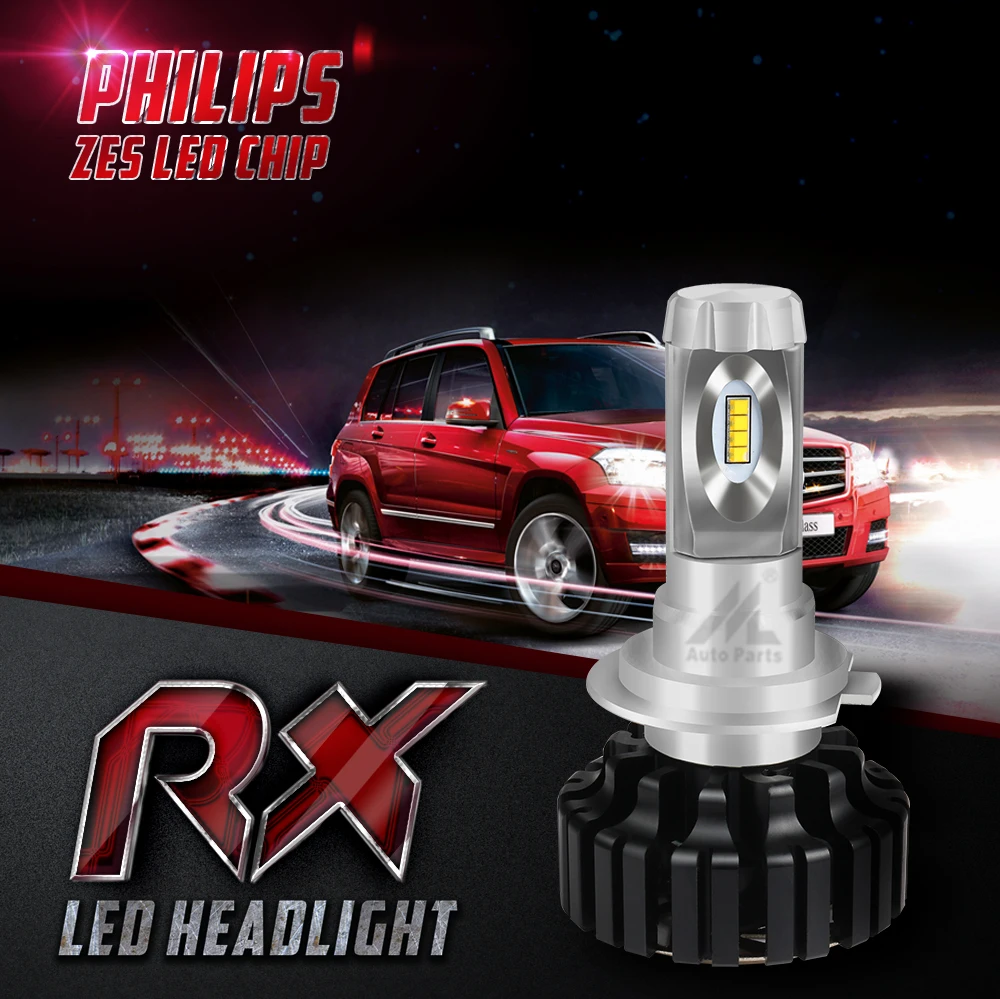 Xenplus 2 шт. H7 светодиодный H11 автомобильная лампа H1 H3 H4 9006 HB4 H10 H8 12 V 8000LM 6500 K 60 Вт зэс освещение автомобиля-Оформление автомобилей