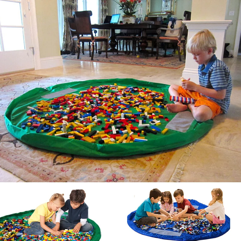 Портативная сумка для игрушек 150 см Детская хранения игровой коврик органайзер
