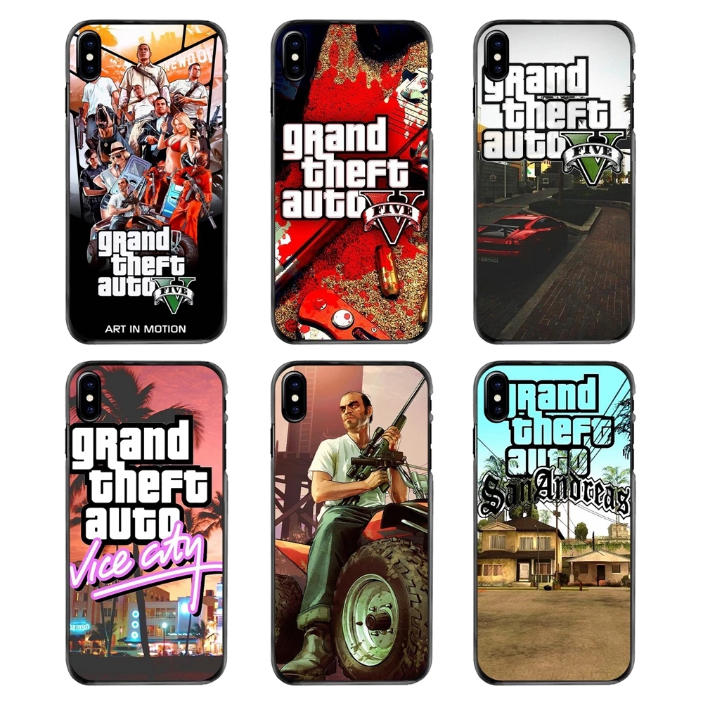 GTA San Andreas Grand Theft Auto 5 В для Iphone 4 4s 5S 5C SE 6 S 7 8 плюс X XR XS Max iPod Touch аксессуары крышка |
