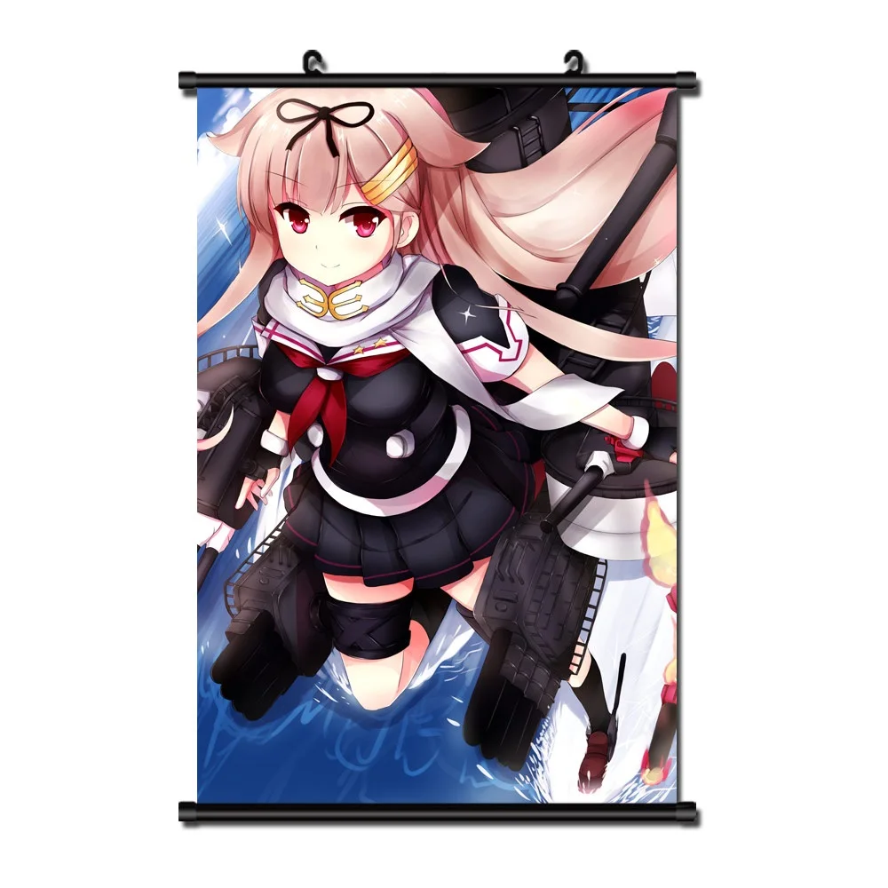Японского аниме Kantai Коллекция yuudachi стены прокрутки плакат 40x60 см Куадрос decoracion салон прокрутки живопись холст - Цвет: B