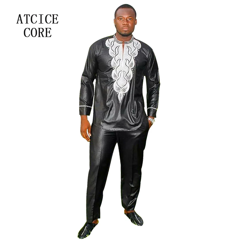 Африканская одежда Дашики традиционная Мужская африканская с длинными рукавами