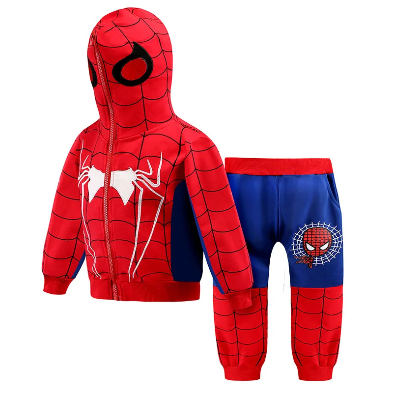 2 шт./компл. Детский Повседневный Спортивный костюм с человеком-пауком детская