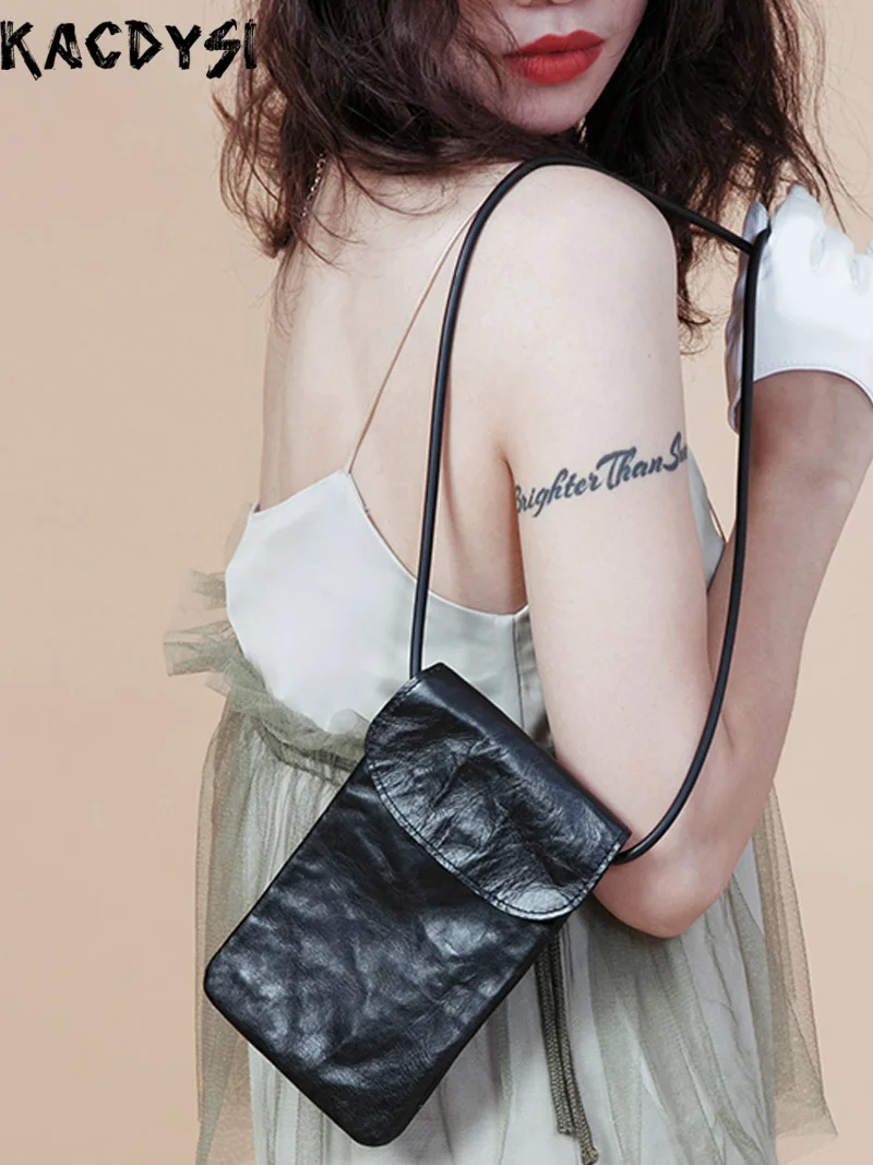 Винтажная мини сумка мессенджер ручной работы из 100% натуральной кожи высокое