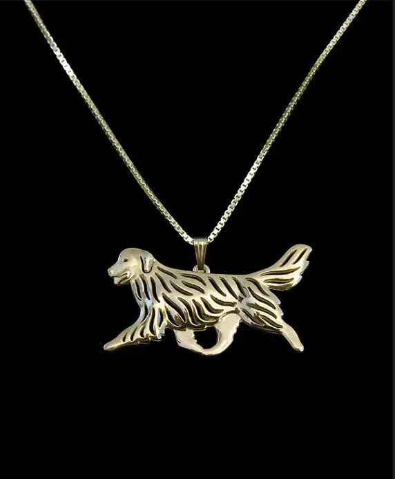 Оптовая торговля Ручной Работы Бохо шикарное Золотое ретривер движение ожерелье