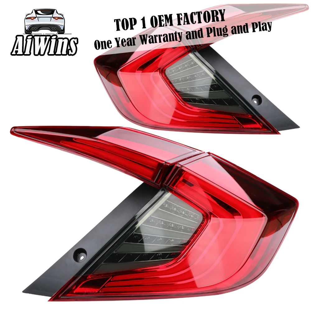 Aiwins для Honda Civic 10th седан 2015-2018 12 В автомобиля задние фонари задний фонарь