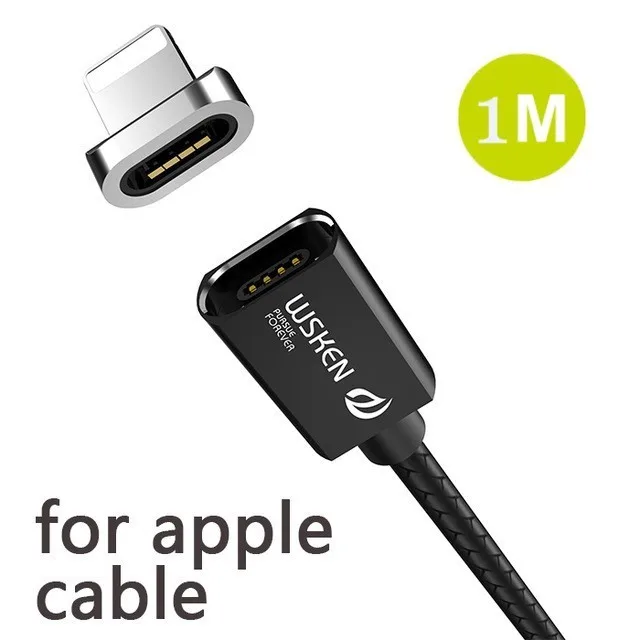 For AppleCable Black Wsken X1 Магнитный кабель type-C для iPhone, зарядное устройство, магнитный USB C type-C шнур, быстрая зарядка, Micro USB кабели для samsung Xiaomi mi8 - Цвет: For AppleCable Black