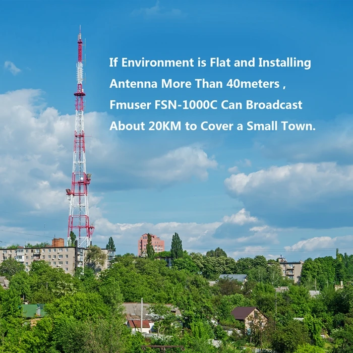 FSN-1000T 1000 Вт 1 кВт ЧМ-вещание передатчик с сенсорным экраном для радиостанций DSP 5,0 новая версия