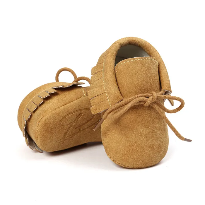 Yellow leather Популярная детская обувь; Новинка года; сезон осень-весна; обувь для новорожденных мальчиков и девочек; детские мокасины из искусственной кожи; повседневные кроссовки с блестками; Размеры 0-18M - Цвет: Yellow leather