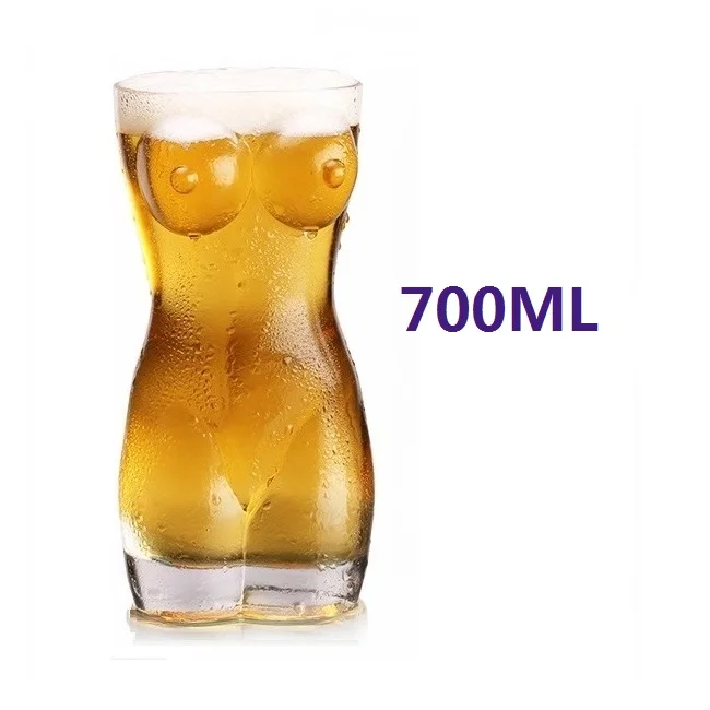 Women 700ml Креативные сексуальные Хрустальные стеклянные чашки, термостойкие двойные стенки, пивные чашки, красивые, для человеческого тела, дизайнерские стаканы, хорошие подарки - Цвет: Women 700ml