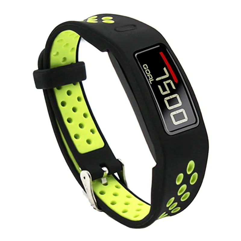 Black green Силиконовый сменный ремешок для часов Garmin Vivofit, 2 ремешка, красочные умные часы, спортивный браслет для Vivofit 2, браслет для часов - Цвет: Black green