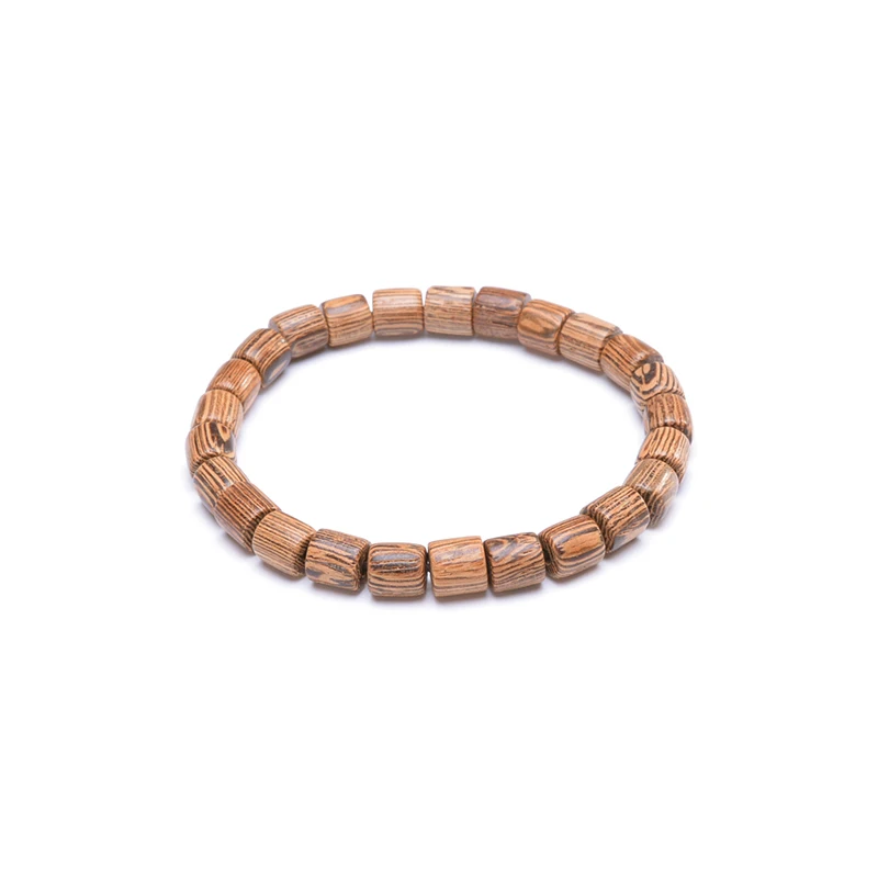 Wenge Новая мода Натуральный Деревянный бисерный Шарм растягивающийся браслет для мужчин и женщин удача ручной работы Исцеление баланс Бусины В Стиле Йоги браслет подарок - Окраска металла: Wenge