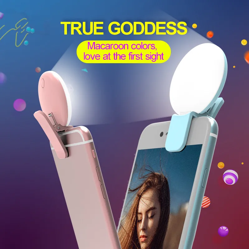 Мини портативное кольцо baeuty для селфи светящаяся лампа с USB зарядкой 3 яркости iPhone