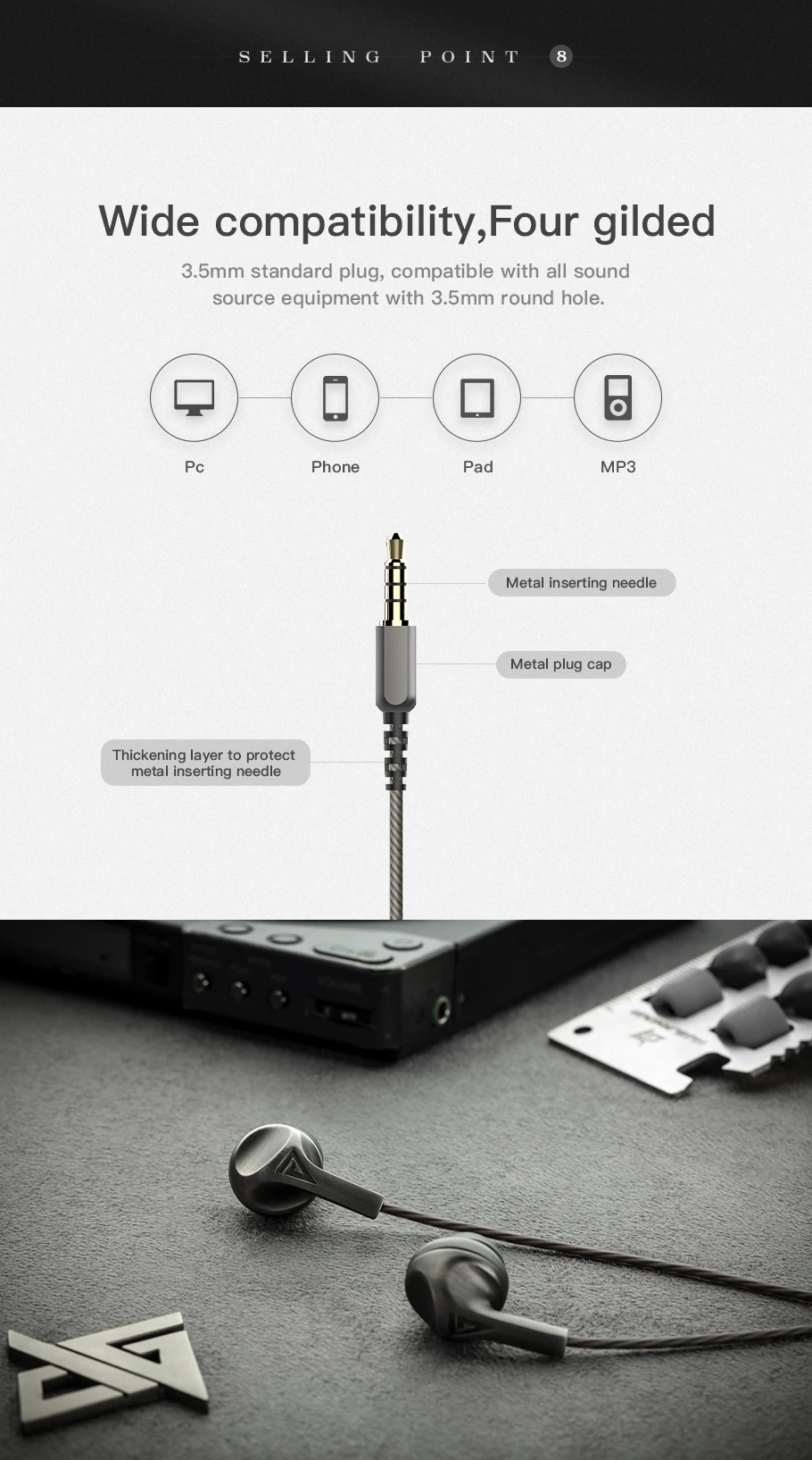 AUGLAMOUR F200 наушники-вкладыши 10 мм Графен динамический привод HIFI DJ металлические наушники Сабвуфер Спортивная гарнитура с микрофоном