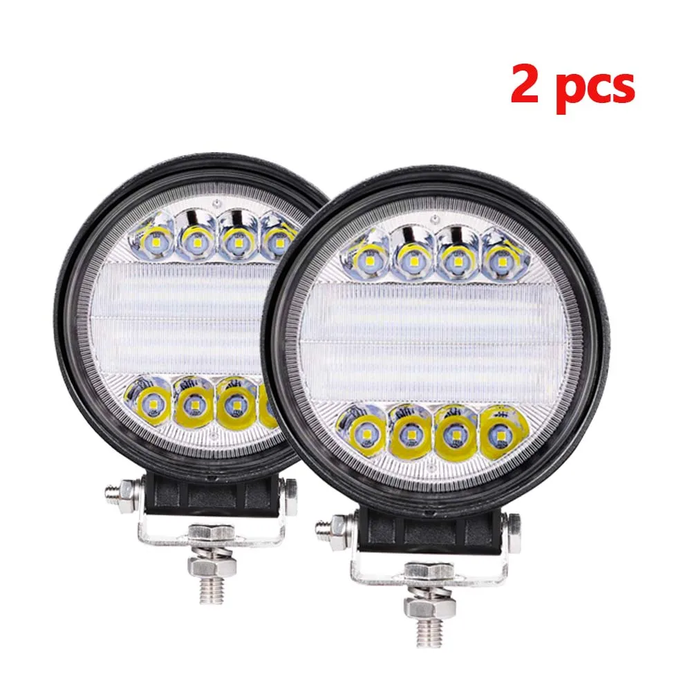 2 pcs 90W ADZOON 4 дюйма 90 Вт 126 Вт светодиодный рабочий светильник 12 в 24 В для внедорожников, грузовиков, автобусов, лодок, противотуманный светильник, автомобильный светильник в сборе - Цвет: 2 pcs 90W