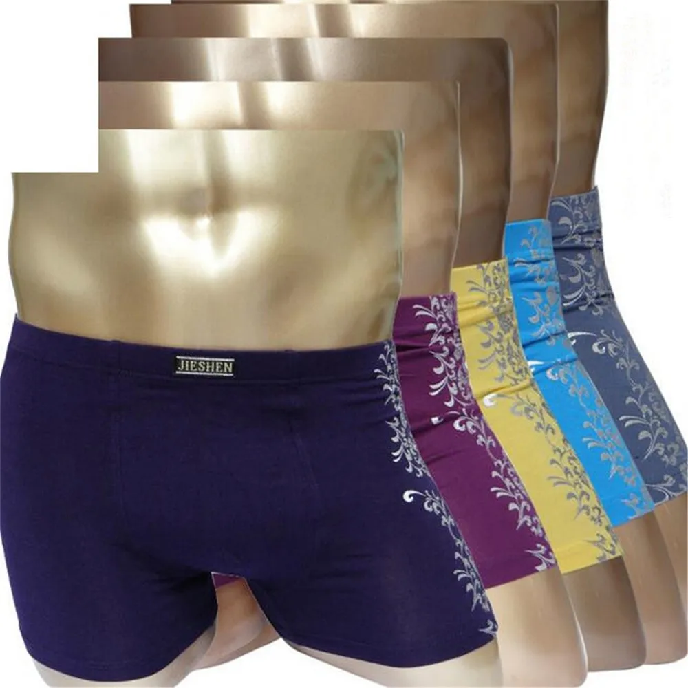 Для мужчин хлопок случайные плоские нижнее белье дышащий антистатические 3