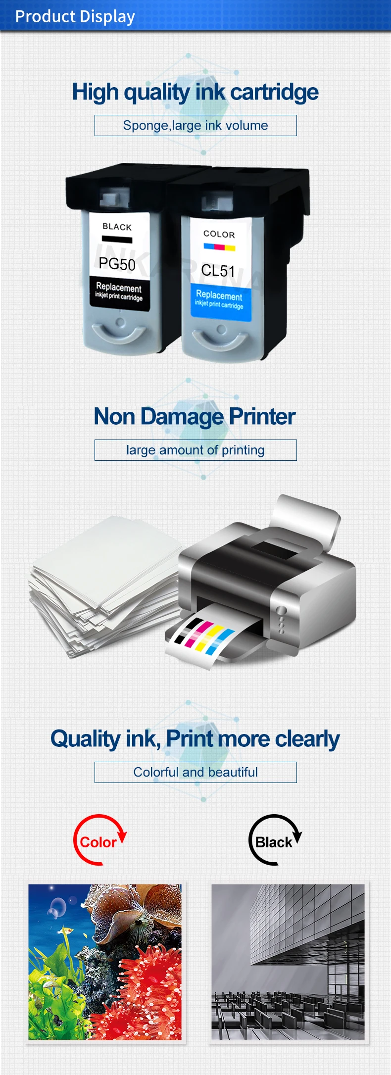 Чернильные картриджи PG 50 CL 51 PG50 CL51 для Canon Pixma iP2200 iP6210D iP6220D MP150 MP160 MP170 MP180 MP450 MP460 MX300 MX310