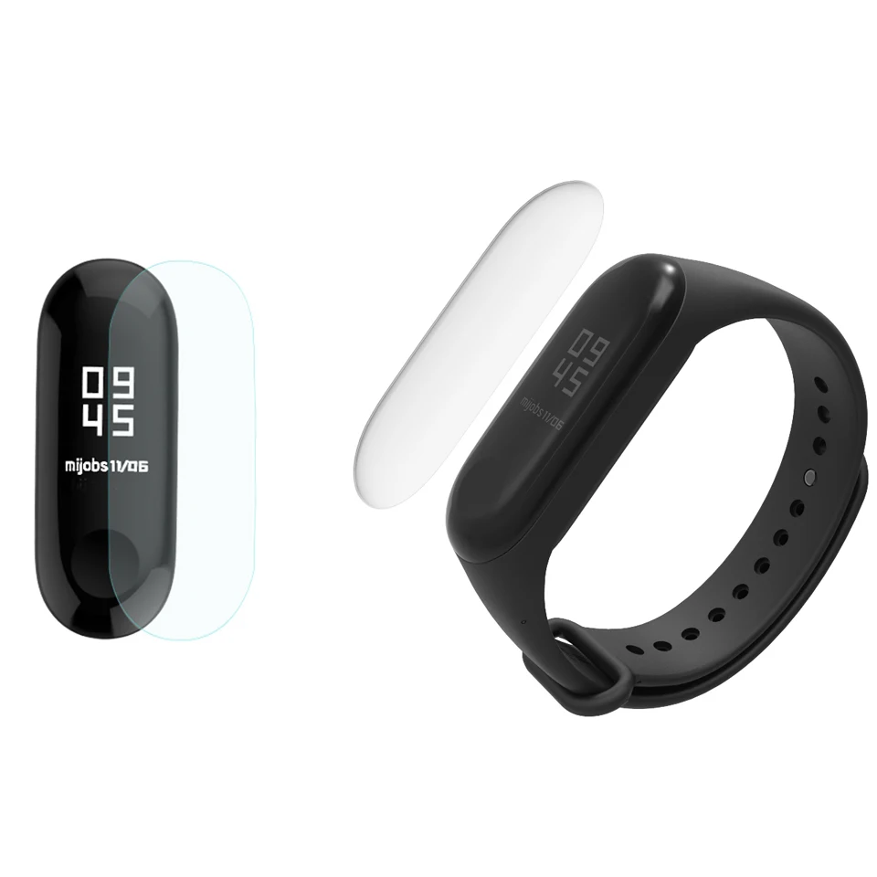 1 Pcs Screen Film Ремешок mi jobs mi Band 4 спортивный ремешок на запястье для Xiaomi mi Band 4 силиконовый браслет для Xiaomi mi Band 3 Смарт-часы mi band 3 ремешок - Цвет: 1 Pcs Screen Film