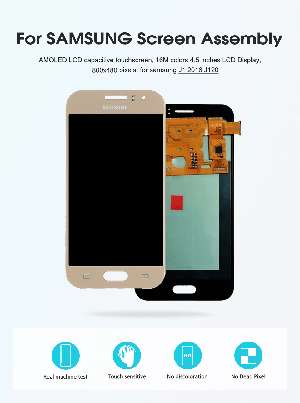 Активно-матричные осид, J120 ЖК-дисплей для samsung Galaxy J1 J120F J120DS J120G J120M J120 ЖК-дисплей Дисплей кодирующий преобразователь сенсорного экрана в сборе Замена