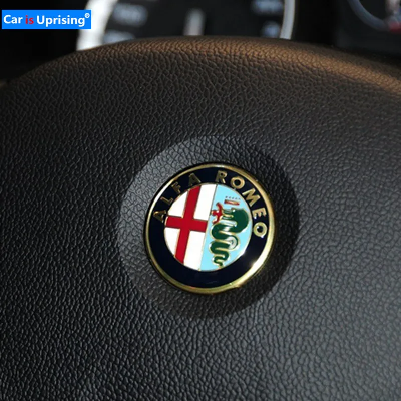 

1pcs 4cm 40mm for ALFA ROMEO 147 156 166 159 Giulia Stelvio 4C 8C GT Steering Wheel Badge Emblem Stickers car Accessories