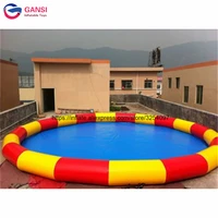 8m diameter inflatable swimming pool for adult and kids high quality summer moving floating swimming pool inflatable equipment