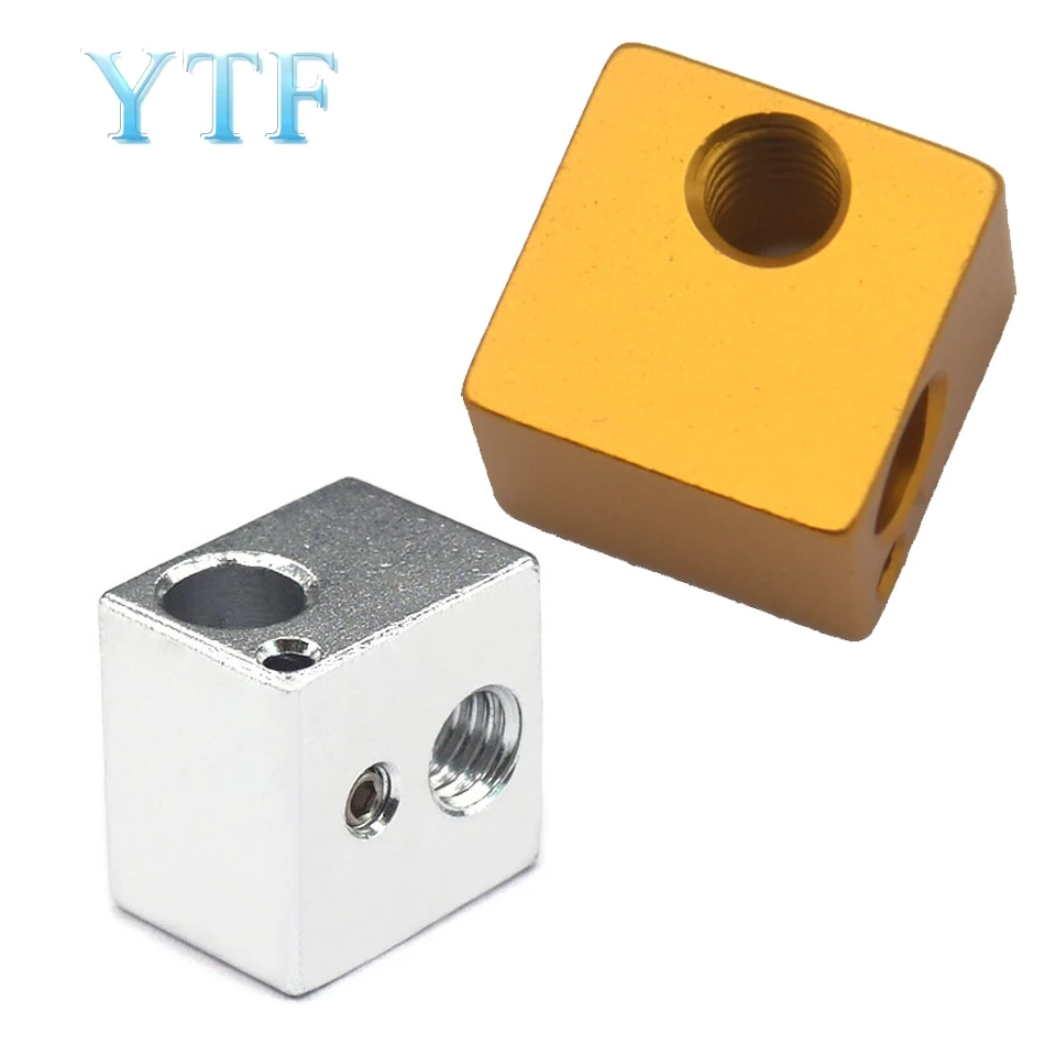 3d принтер алюминиевый тепловой блок для V5 J-head MK7/MK8 экструдер 16 мм* 16 мм* 12 мм алюминиевый HotEnd Горячий Конец нагревательные блоки аксессуары