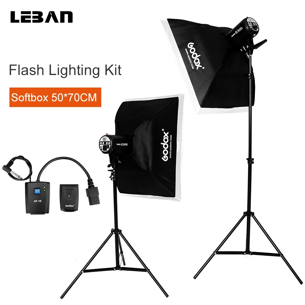 Вспышка Godox 600WS строб студия 2X300 Вт софтбокс для фотосъемки осветительная стойка