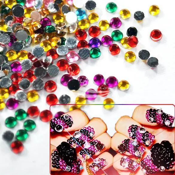 1 мм 2000 шт. 12 ногтей стразы украшения для уф-гель акриловых системах | Украшения и