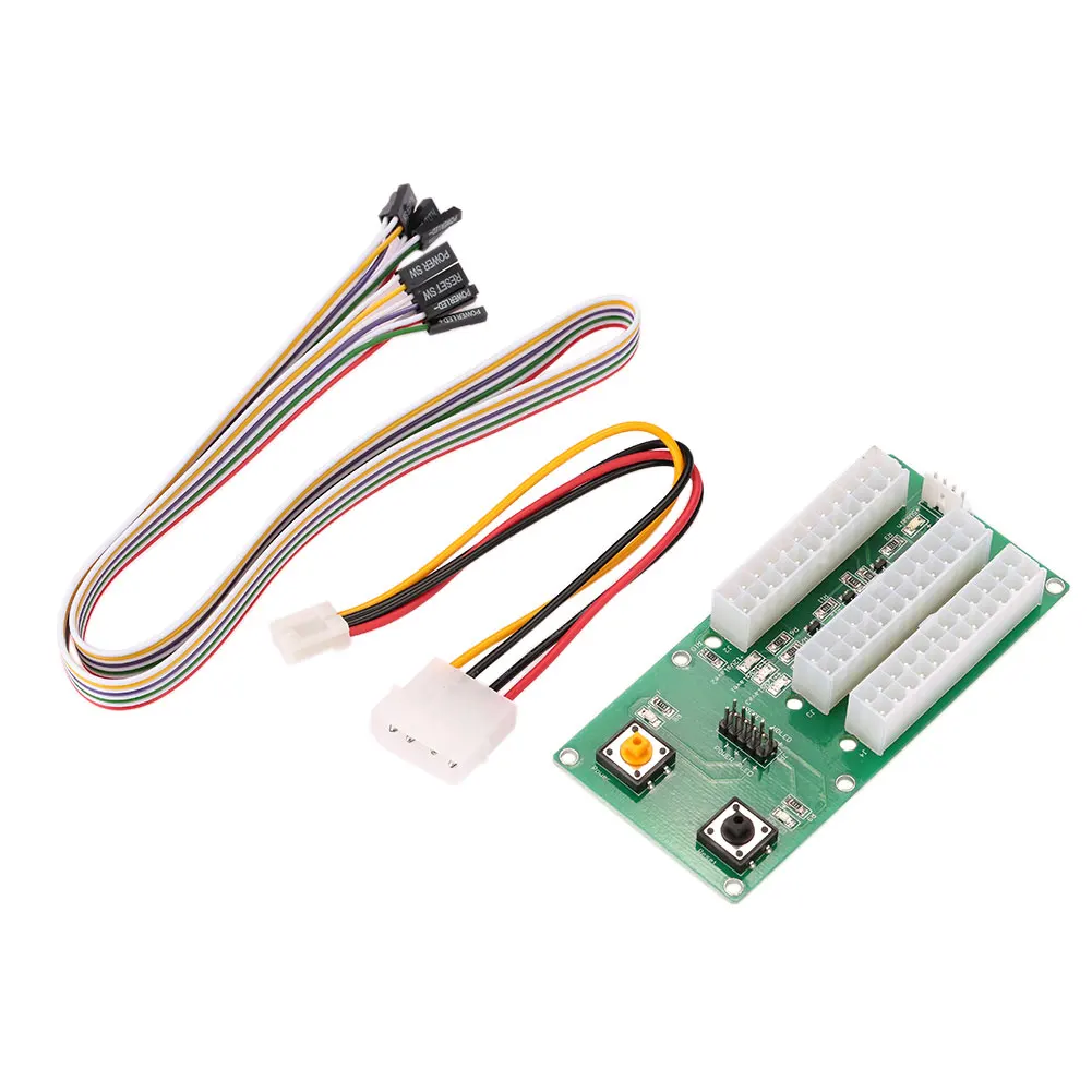 Amzdeal 4PIN и 24PIN шнур горного питания пусковая плата Кабель синхронный добыча