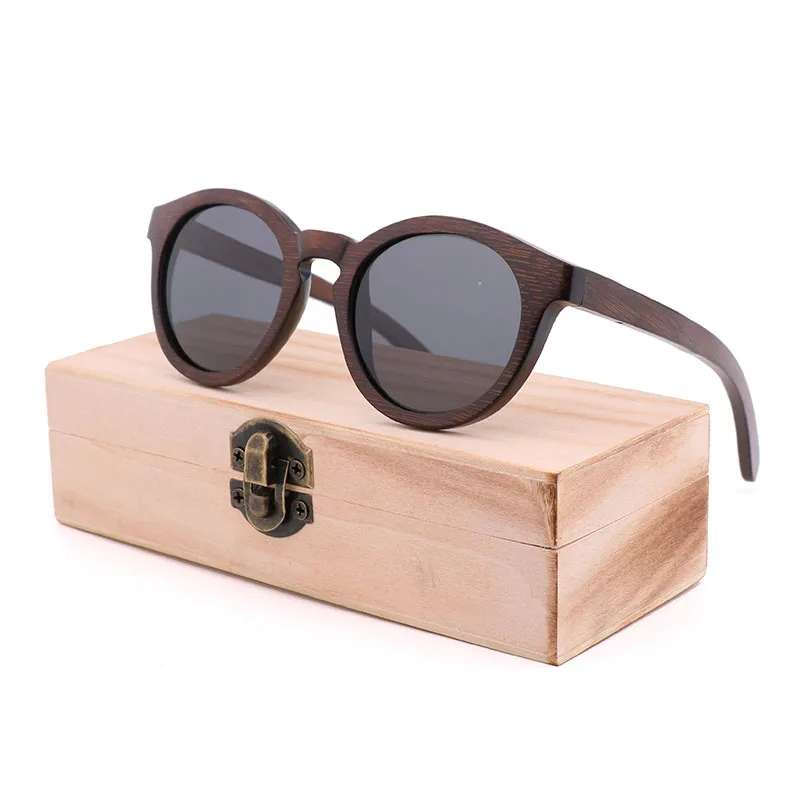 Gray Wood Box Стиль ретро тренд зеленая защита окружающей среды оригинальные бамбуковые деревянные ретро модные женские солнцезащитные очки поляризованные солнцезащитные очки - Цвет линз: Gray Wood Box