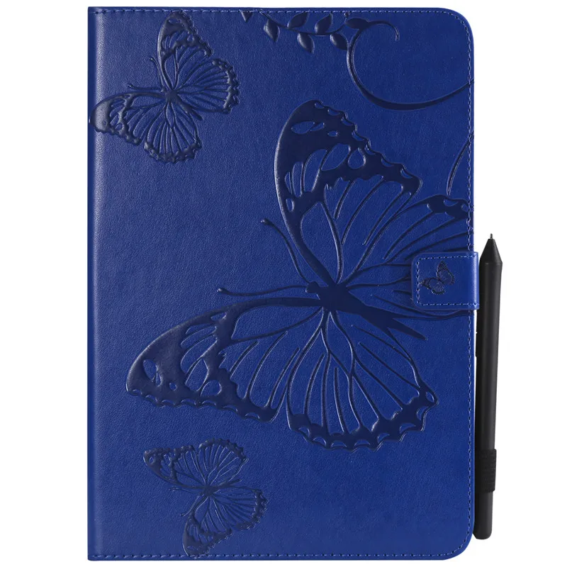 Blue Wekays для samsung Tab A 9,7 T550 мультфильм бабочка кожаный чехол Funda для samsung Galaxy Tab A 9," T550 T555 чехол для планшета - Цвет: Blue