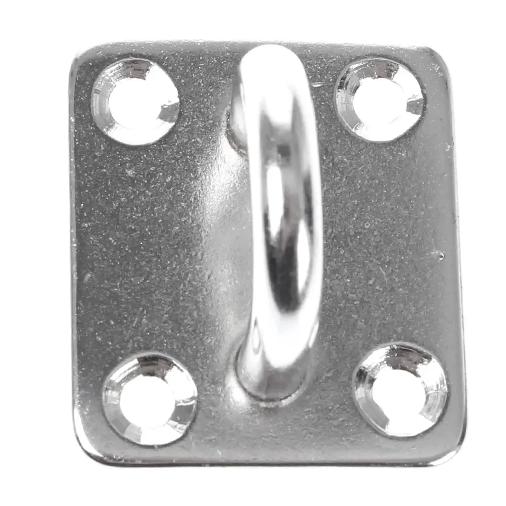 4 отверстия лодка Deck Eye Plate Rope крепежная прямоугольная фурнитура с кольцом из