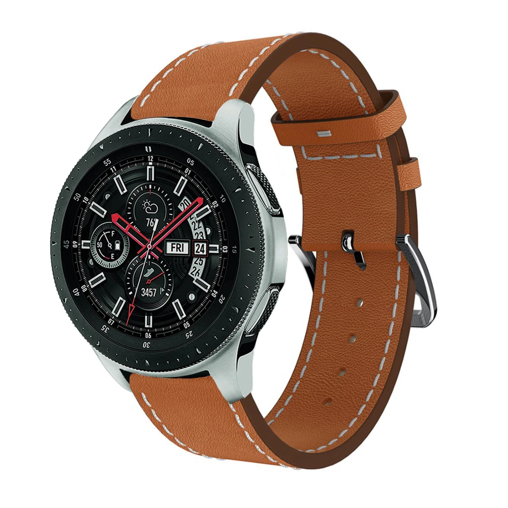 Оптовая цена сменный кожаный браслет для часов Samsung Galaxy Watch 46 мм аксессуары